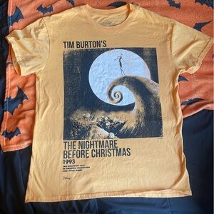 Tim burtons the nightmare before christmas orange shirt